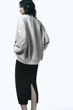 Трикотажный бомбер Zara 1165/735 M Серый - изображение 4