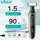 Аккумуляторный триммер для бороды и усов VGR V-017, беспроводная бритва с насадками - изображение 4