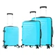 Чемодан на колесах полипропилен Snowball голубой 33703 l.blue (S) - изображение 2