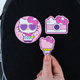 Набір бейджів на липучці Kite Hello Kitty Рожевий х 3 шт (HK24-3012-2) - зображення 4
