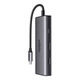 Концентратор USB-C UGREEN CM498 Адаптер для Macbook Air Pro iPad Pro M2 M1 Type-C 6 in 1 HDMI 8K 30Hz PD100W USB C HUB Gray (15852) - изображение 1