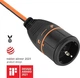Подовжувач садовий Electraline з фіксуючою вилкою Electralock 1 розетка 3х1мм² 25м оранжево/чорний (49237) - зображення 7