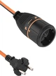 Подовжувач Electraline з фіксуючою розеткою Electralock 2х1,5мм² 20м помар./чорний) - зображення 1