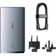 Сетевое зарядное устройство Baseus GaN5 Pro Ultra-Slim Fast Charger C+U 65W Gray With Mini White With Mini White Cable100W 20V/5A 1m CCGP150113 Black - изображение 1