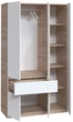 Шкаф Брайт 1221 х 520 х 2000 h Мастер Форм 20475 ДСП Дуб сонома / Белый (телескопические направляющие) (правосторонний) - изображение 2
