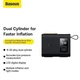 Акумуляторний автокомпресор Baseus EnergyPump Mega Series Dual Cylinder Wireless BS-CG007 250W 6000mAh - зображення 14
