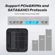 Хаб Unitek 10в1 з подвійним протоколом NVMe SATA Type-C to PD/100W/USB 3,2/RJ45/HDMI 4K/SD - зображення 4