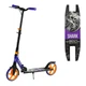 Самокат двухколесный Best Scooter, колеса PU, 1 амортизатор с ручным тормозом, зажим руля. Black and Violet (147536) - изображение 2