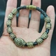 Браслет кожаный Vikingos с 15 скандинавскими рунами 19 cм. античная бронза - изображение 2