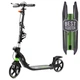 Двухколесный самокат Best Scooter L-22066 складной с ручным тормозом и фарой, зеленый - изображение 1