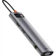 USB-хаб Type-C 11-in-1 Baseus Metal Gleam Series Multifunctional HUB Docking Station сірий (CAHUB-CT0G) - зображення 1