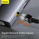 USB-хаб Type-C 11-in-1 Baseus Metal Gleam Series Multifunctional HUB Docking Station сірий (CAHUB-CT0G) - зображення 9