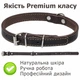 Ошейник кожаный для маленьких собак, размер S, 41 см х 1.5 см, обхват 26-34 см, натуральная кожа, коричневый - изображение 3