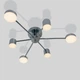 Люстра світлодіодна LED в стилі LOFT на 6 модулів срібна Свет SY-7800/6 CR - зображення 2