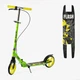 Двоколісний дитячий самокат Best Scooter FL-20085 Салатовий / Жовтий зі складаною конструкцією та гальмами - зображення 1