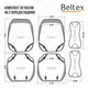 Комплект 3D чохлів для передніх сидінь Beltex Montana 2 шт Black (BX87150) - зображення 6