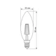 Світлодіодна лампа TITANUM Filament C37 4W E14 2200K бронза - зображення 3