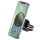 Тримач для мобільного з БЗП HOCO CA91 Magic Magnetic Wireless Fast Charging Car Holder Gray - зображення 6