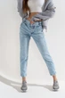 Джинсы Mom Fit женские Karol 23543 38 Голубой - изображение 5