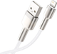 Кабель зарядный Baseus USB - Lightning Cafule Metal Lightning 2.4A 2м White (CALJK-B02) - изображение 3