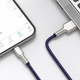 Кабель зарядный Baseus USB - Lightning Cafule Metal Lightning 2.4 A 2 м Purple (CALJK-B05) - изображение 2