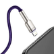 Кабель зарядный Baseus USB - Lightning Cafule Metal Lightning 2.4 A 2 м Purple (CALJK-B05) - изображение 3