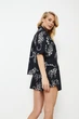 Жіноча піжама сорочка та шорти Aruelle Tamisha pajama short XS Чорний - зображення 5
