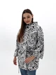 Куртка демисезонная удлиненная с капюшоном женская Favoritti Print Тон 101 В-1292 44 Черная (4900000273113) - изображение 1