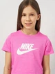 Подростковая укороченная футболка-топ для девочки Nike G Nsw Tee Crop Futura DA6925-620 158-170 см Playful Pink/White (196608468868) - изображение 4
