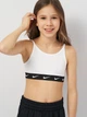Подростковый спортивный топ для девочки Nike G Nk Df Nike One Bra FD2276-100 158-170 см White/Black (196608886822) - изображение 4