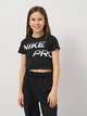 Подростковая укороченная футболка-топ для девочки Nike Pro G Nk Dfct Crop Se+ FN9691-010 147-158 см Black (196974753834) - изображение 1