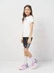 Детский летний комплект (футболка + шорты) для девочки Adidas Essentials Jg TR-ES 3S TSE IT0530 110-116 см White (4067887788007) - изображение 5