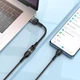 Перехідник Hoco U107 адаптер USB To Type-C (10см, на OTG, для планшетів та смартфонів, Type-C, тайпсі) - Чорний - зображення 5