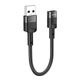 Перехідник Hoco U107 адаптер USB To Type-C (10см, на OTG, для планшетів та смартфонів, Type-C, тайпсі) - Чорний - зображення 6