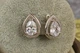 Серьги Xuping Jewelry капля в окантовке 1,7 см серебристые - изображение 1