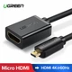 Переходник Ugreen Micro HDMI Male to HDMI Female Adapter Cable 22 см Black (20134) (90403476) - изображение 4