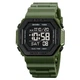 Годинник наручний з підсвічуванням Skmei 1988AG 5 ATM 45 мм Black/Green - зображення 1