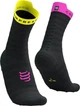 Высокотехнологические беговые безшовные носки Compressport Pro Racing Socks V4.0 Ultralight Run High, Black/Safe Yellow/Neo Pink, T1 (35-38) - изображение 1