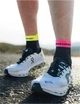 Высокотехнологические беговые безшовные носки Compressport Pro Racing Socks V4.0 Ultralight Run High, Black/Safe Yellow/Neo Pink, T1 (35-38) - изображение 6