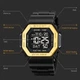 Годинник наручний з підсвічуванням Skmei 1988GD 5 ATM 45 мм Gold/Black - зображення 4