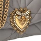 Жіноча шкіряна сумочка Dolce&Gabbana Devotion великого розміру (18x30x8 cm) темно - сіра BB6728AV96780740 - зображення 5
