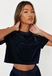 Топ Missguided TJF29408 38 темно-синій - изображение 3