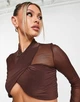 Топ Asos 118687436 40 коричневый - изображение 3
