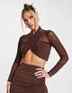 Топ Asos 118687436 40 коричневый - изображение 4