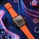 Чоловічий годинник Curren 8442 Black-Orange - зображення 2