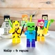 Дитячий ігровий набір фігурок Minecraft Майнкрафт з зброєю з вбудованим годинником 6 шт - изображение 1