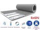 Тонкий матрас на диван (футон, топпер) Family Sleep «RAIN» Gray-White collection (6см, 4/4) 65х190 - изображение 1