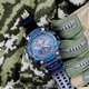 Мужские армейские часы с лого ЗСУ Patriot 1818 чёрные с синим - изображение 2