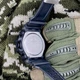 Мужские армейские часы с лого ЗСУ Patriot 1818 чёрные с синим - изображение 4