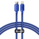 Кабель Baseus Crystal Shine Series Fast Charging Data Cable Type-C to Lightning PD 20W 1.2м (CAJY000203) Blue - изображение 1